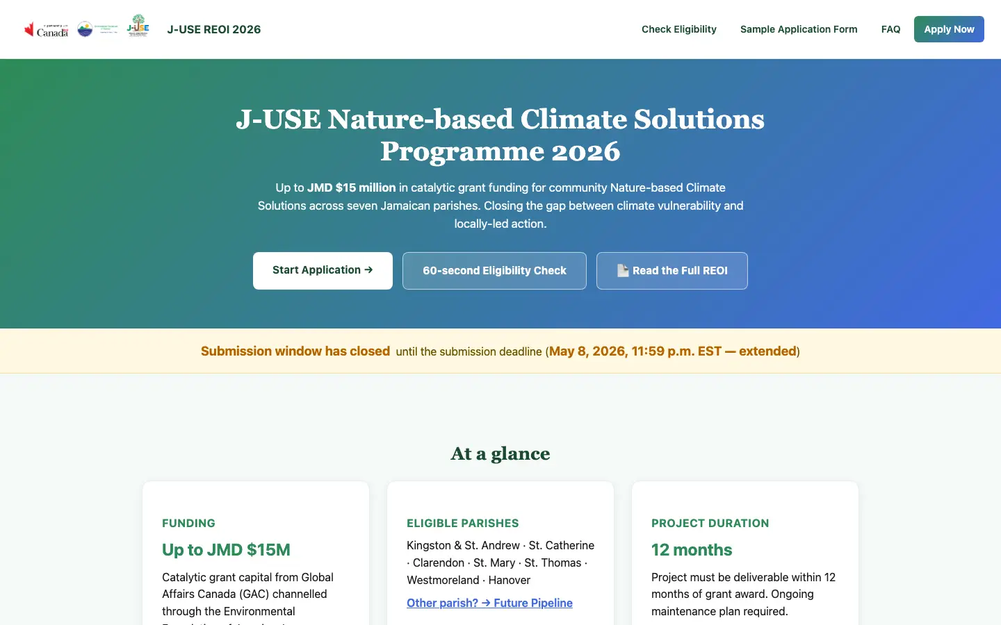 J-USE Call for Proposals Hub