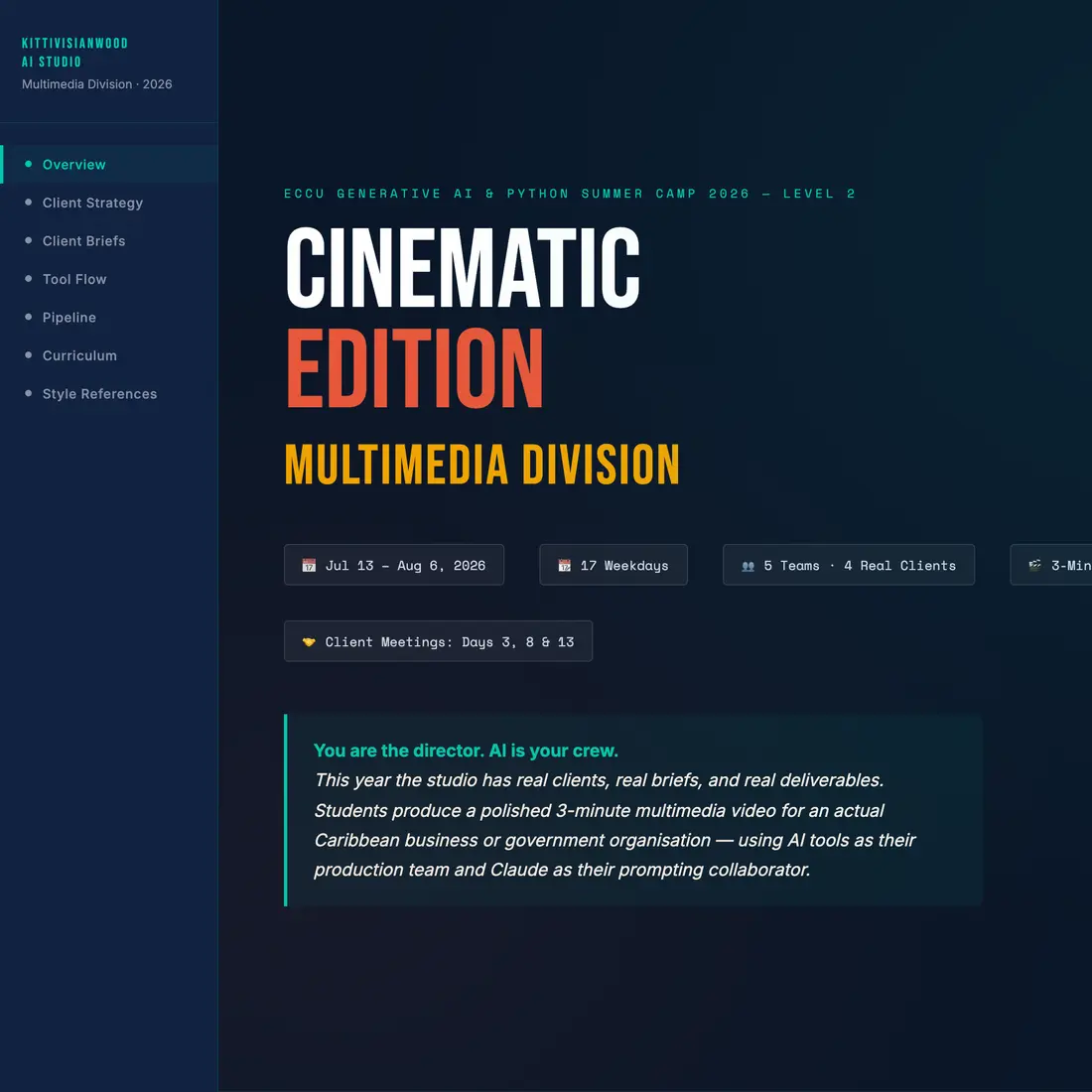 Screenshot of the Kittivisianwood Generative AI Multimedia Studio site